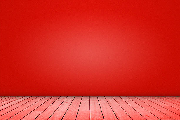 istock Red color domestic room background 515370404