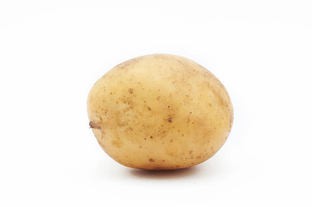 istock Quality Potato space. Potatoes isolated on white background 515370678