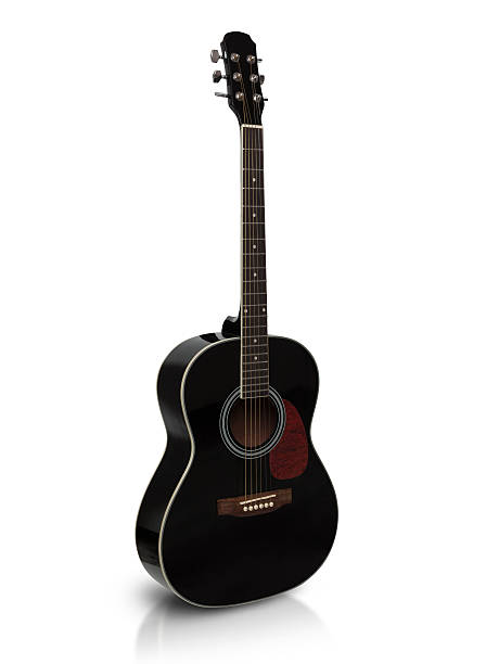 istock Black acoustic guitar is isolated on the white background 515372006