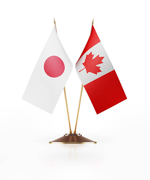 istock Miniature Flag of Canada and Japan 515374312
