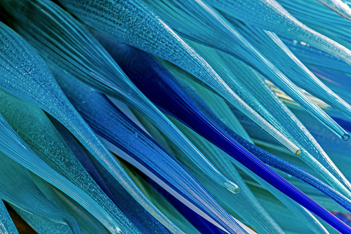 Background with blue Murano glass