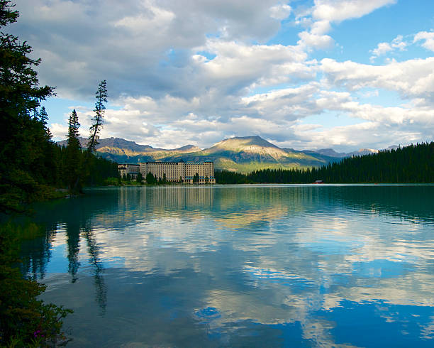 Serenity on Lake Louise stock photo