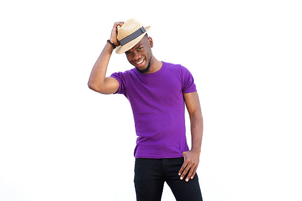 istock Handsome young african man with hat smiling 515377154