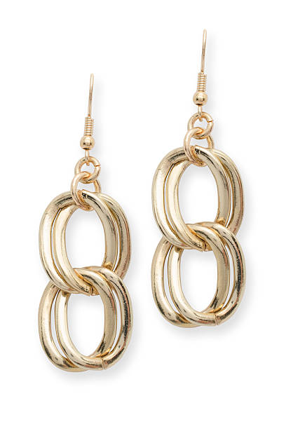 istock gold earrings isolated on white 515378906