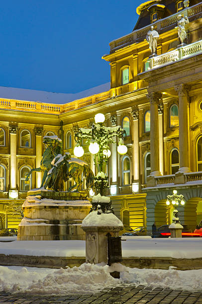 istock Royal palace at night , Hungary 515397391