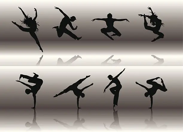 Vector illustration of Dancing Group