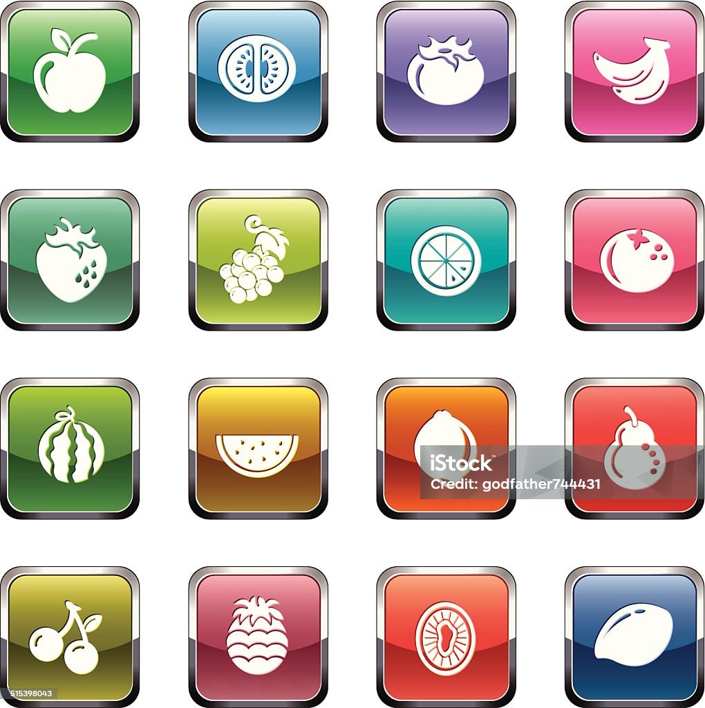 Fruits Icons A collection of different kinds of fruit icons. It contains hi-res JPG, PDF and Illustrator 9 files. Agriculture stock vector