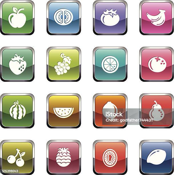 Fruits Icons Stock Illustration - Download Image Now - Agriculture, Apple - Fruit, Banana