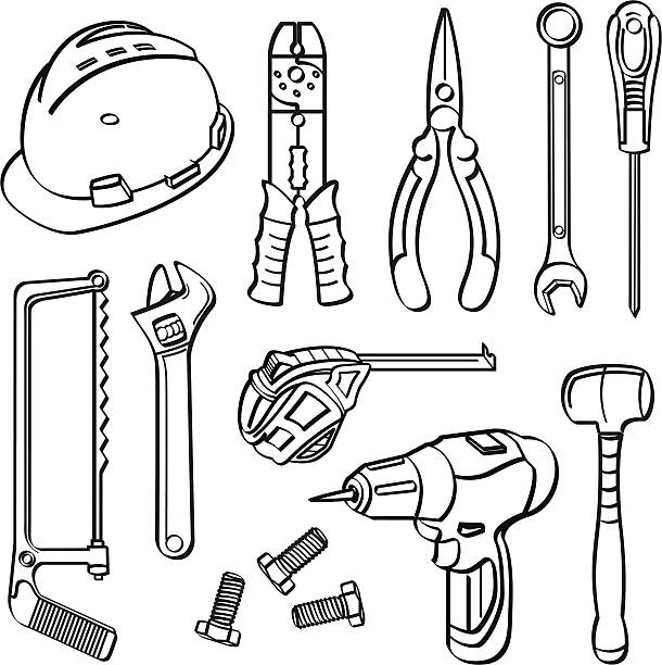 Tools Collection vector art illustration