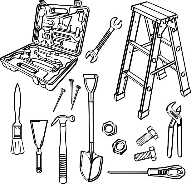 Tools Collection vector art illustration