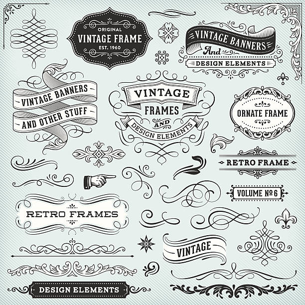 Vintage Frames and Banners Set of ornate badges,frames,banners and design elements..All elements are separate.File is grouped and layered. Hi-res jpeg included.More works like this linked bellow. victorian style stock illustrations
