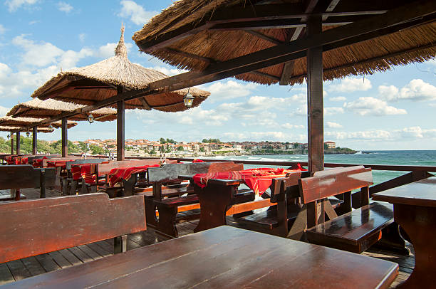 istock Bulgaria, Sozopol, Cafe on coast 515399439