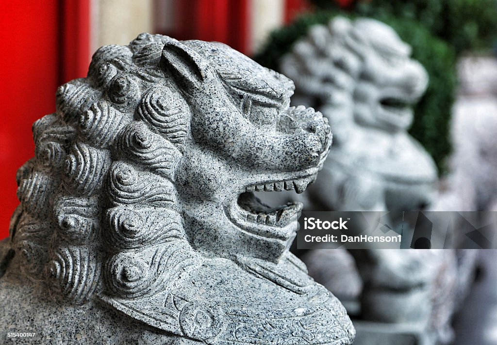 Chinatown Lions Ornamental Lions found in Chinatowns across the world San Francisco - California Stock Photo