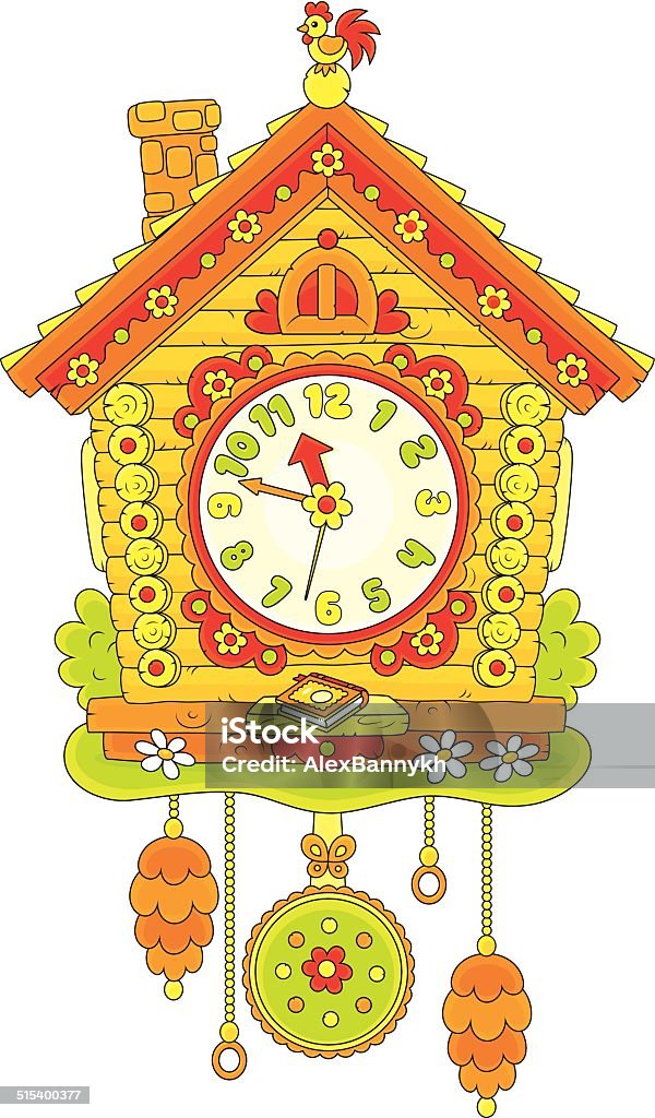Cuckoo Clock Stock Illustration - Download Image Now - Cartoon ...
