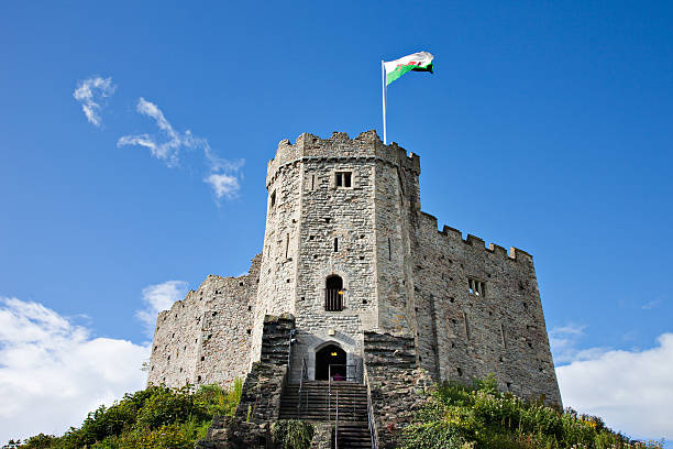 замок кардиффа norman сохранить - castle cardiff wales welsh culture стоковые фото и изображения