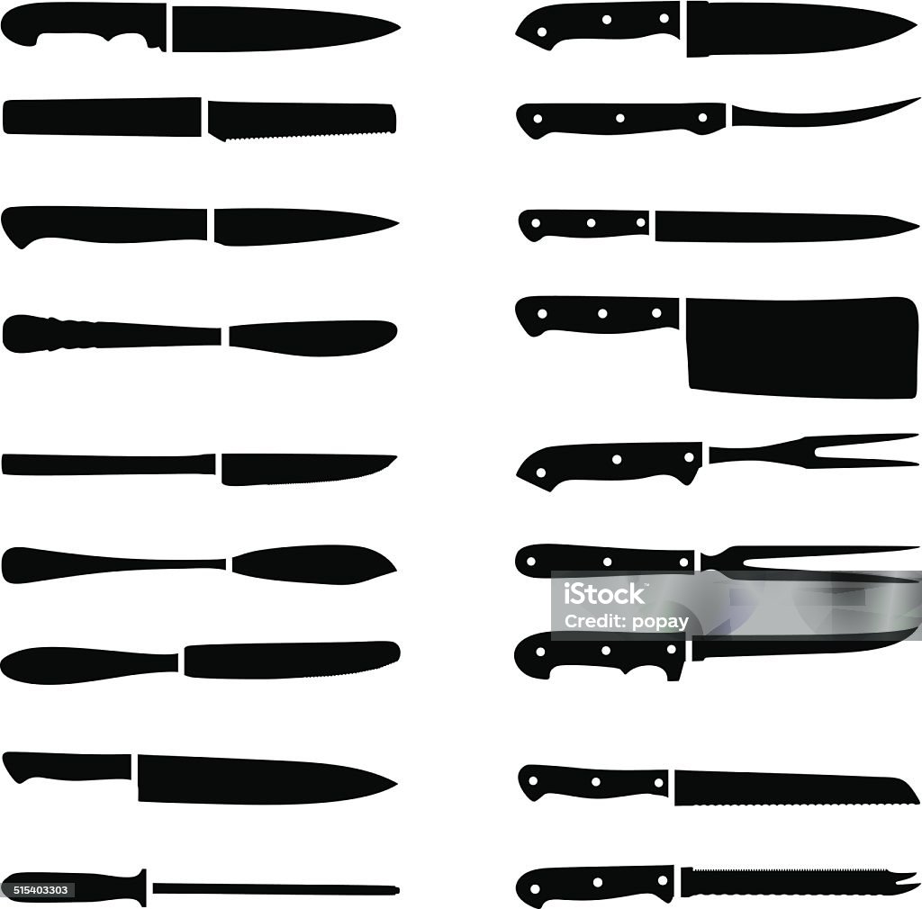 Silueta de cuchilla - arte vectorial de Cuchillo - Arma libre de derechos