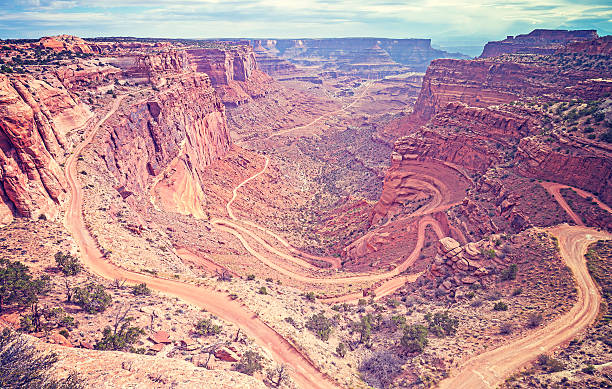 istock Vintage toned Views White Rim Road, 515432742