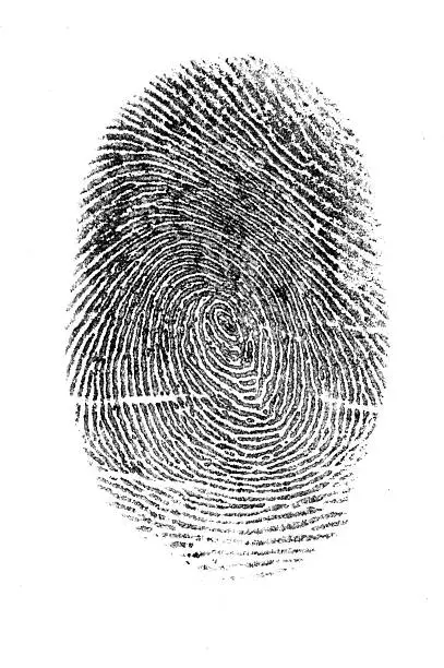 Fingerprint card in police labolatoryFingerprint