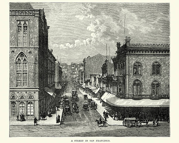 istock Street in San Francisco in the 19th Century 515436206