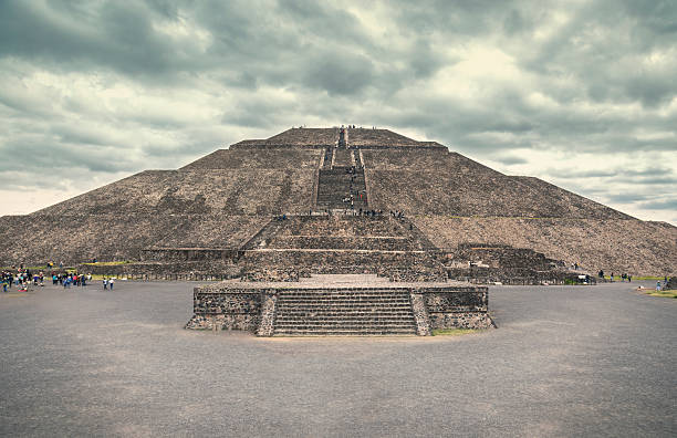 이 피라미드형 태양, 테오티와칸. - teotihuacan 뉴스 사진 이미지