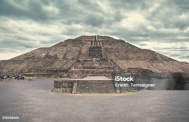 The Pyramid Of The Sun Teotihuacan Stock Photo - Download Image Now - Teotihuacan, Aztec Ruins National Monument, Aztec Civilization