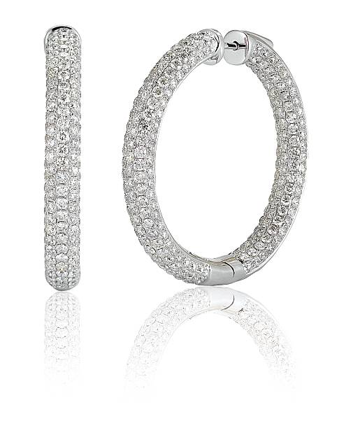 istock Large Diamond Pave hoop earrings 515437288