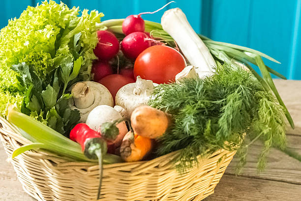 istock Photo of  basket with vegetables 515438922