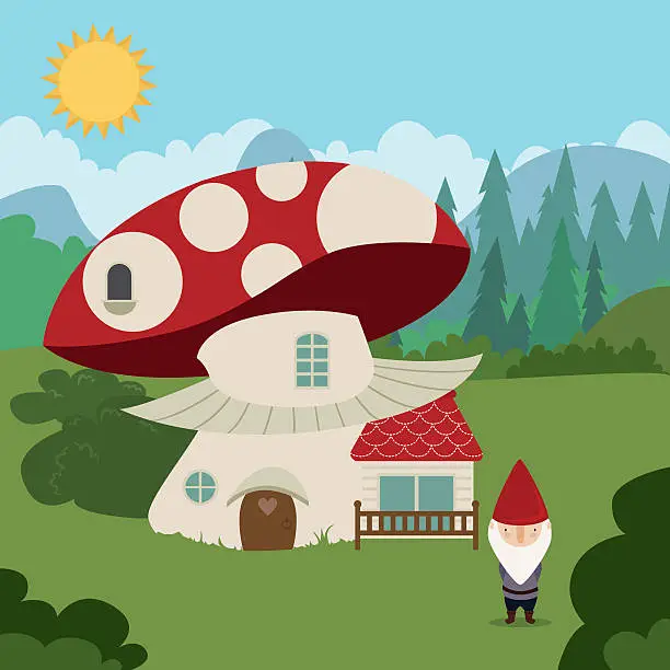 Vector illustration of Gnome Home