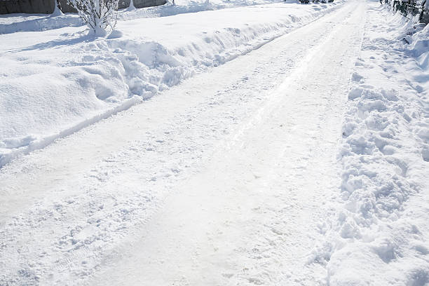 istock Slippery road covered with snow 515440060