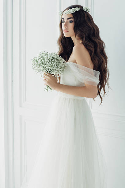 istock Studio shot of young beautiful bride 515444374
