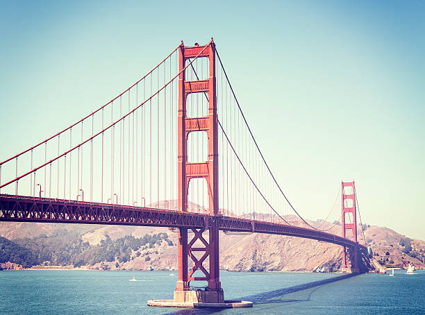 istock Retro stylized Golden Gate Bridge in San Francisco, USA 515444702