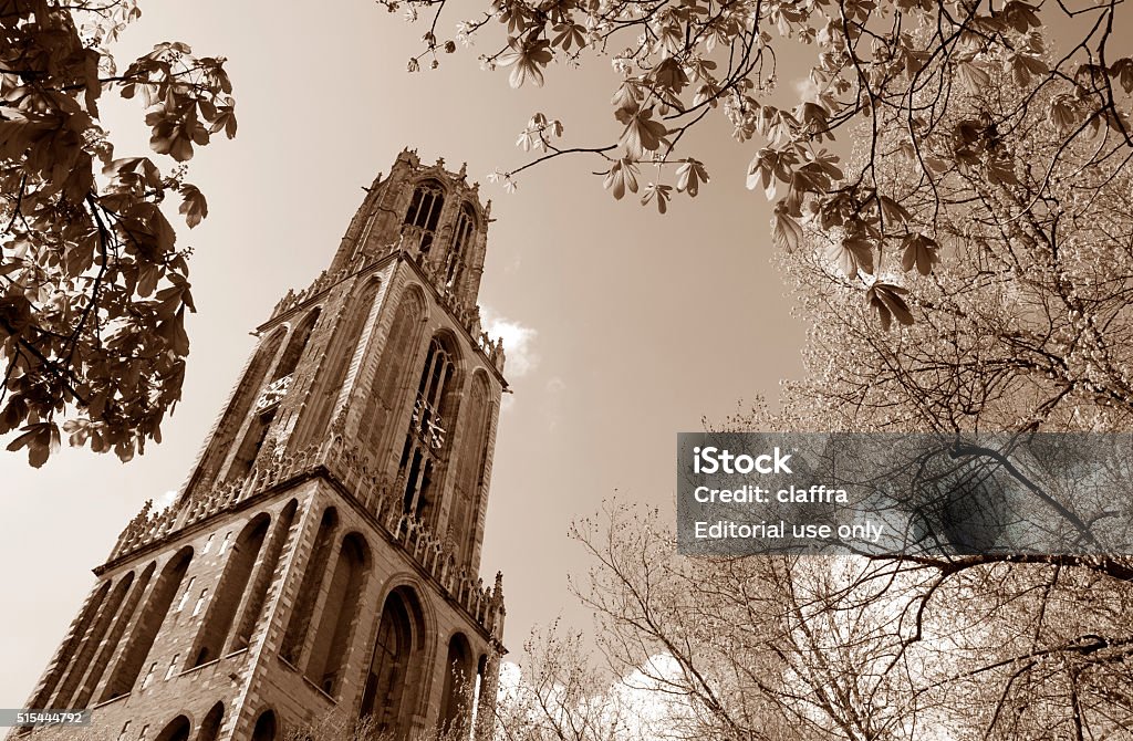 Old Kirche tower - Lizenzfrei Sepia Stock-Foto