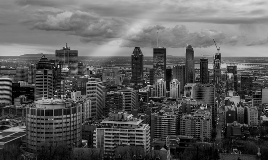 Taken from Mont-Royal Park in a cloudy morning before winter coming.