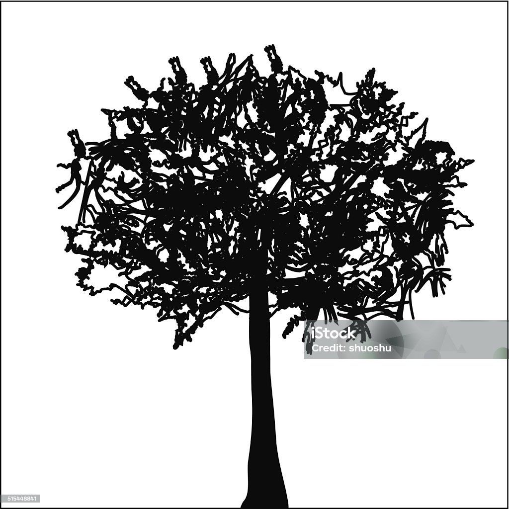 Abstracto blanco y negro para diseño de árbol patrón - arte vectorial de Abstracto libre de derechos