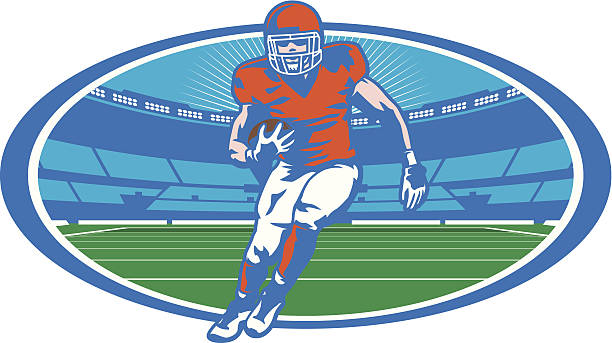 ilustrações de stock, clip art, desenhos animados e ícones de estádio de futebol de runningback - american football stadium illustrations