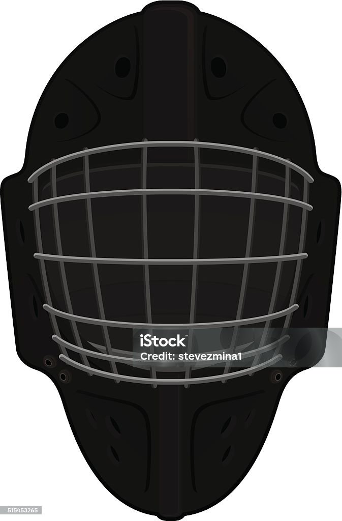 Máscara de Hockey - arte vectorial de Color negro libre de derechos