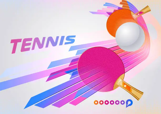 Vector illustration of Table Tennis