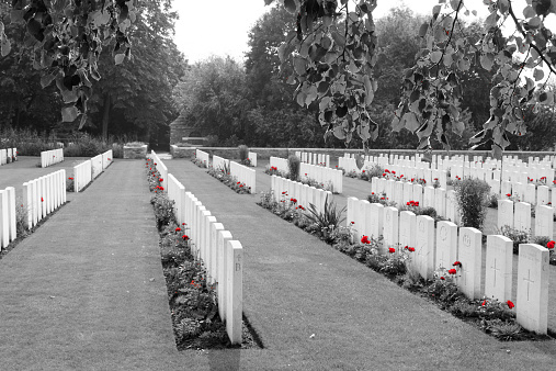First World War cemetery in Belgium Flanders