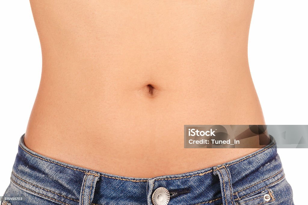 Young woman belly, detail Abdomen Stock Photo