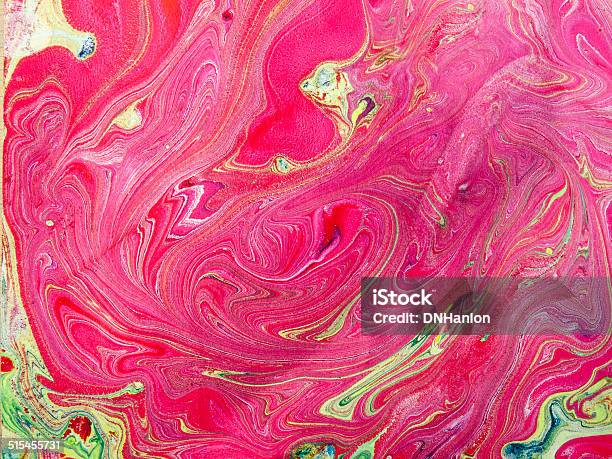 Marbled Paint Background Stock Photo - Download Image Now - Backgrounds, Brush Stroke, Green Color