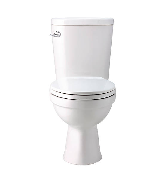 istock White toilet bowl in bathroom, isolated with clip path 515472238