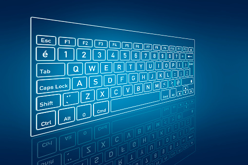 Example Touch Screen Keyboard Touch Screen Virtual Keyboard Stock Photo - Download Image Now - Enter ...