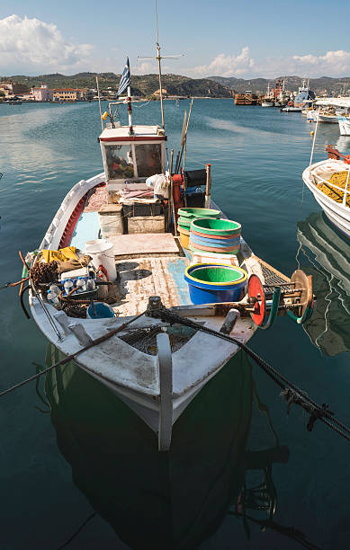 istock Fishing boats in Greece. 515482598