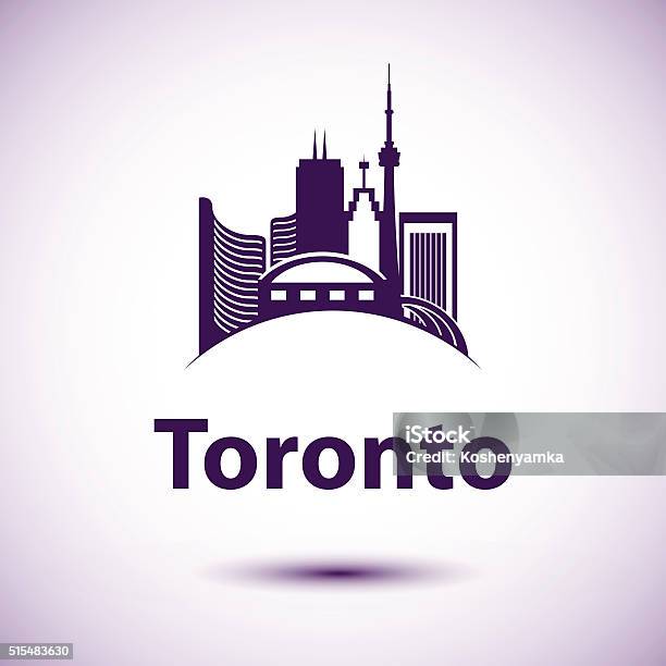 Vektorstadt Mit Sehenswürdigkeiten In Toronto Ontario Kanada Stock Vektor Art und mehr Bilder von Toronto