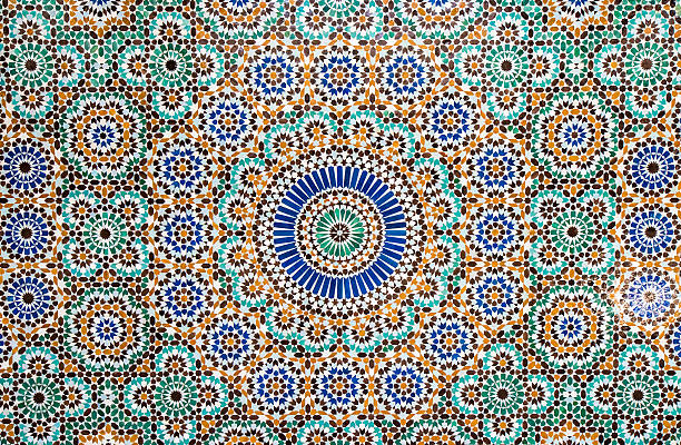 марокканский винтаж мозаичный фон - tiles pattern стоковые фото и изображения