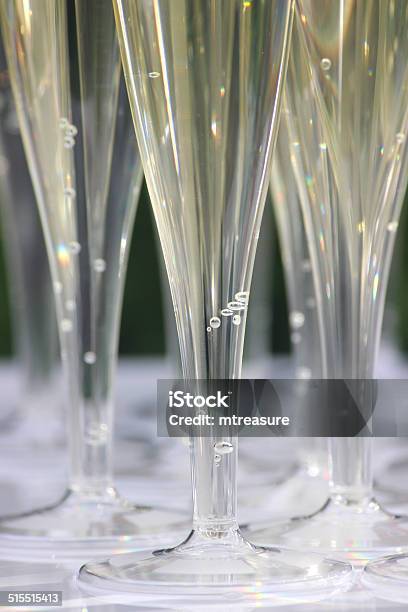 Plastic Champagne Flutes Image Sparkling Wine Glasses At Wedding Reception Stock Photo - Download Image Now