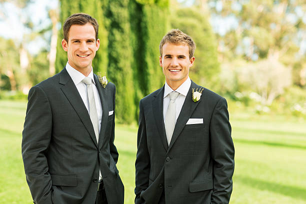 istock Groom And Best Man Standing With Hands In Pockets 515515477