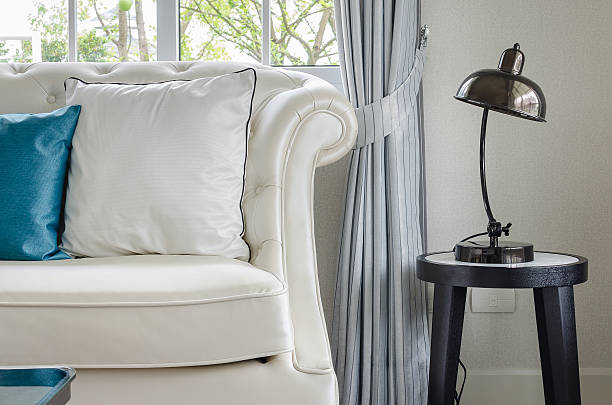 istock luxury white sofa with lamp in living room 515515841