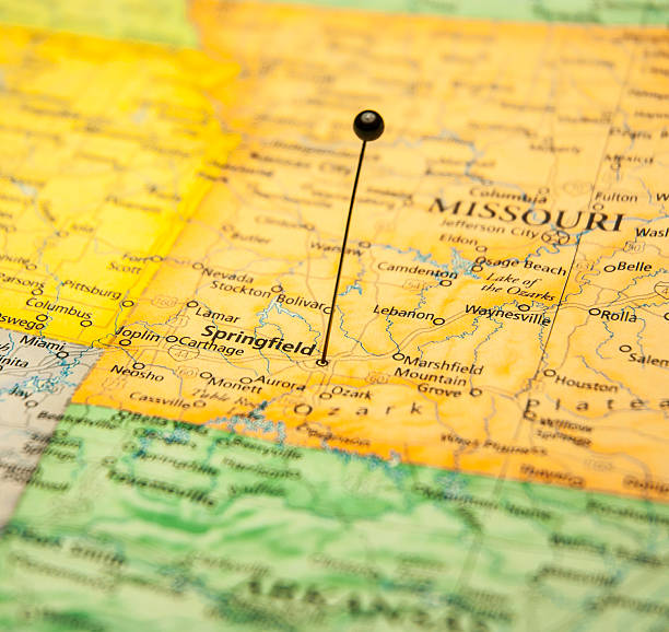 istock Macro Road Map Of Springfield Missouri 515516017
