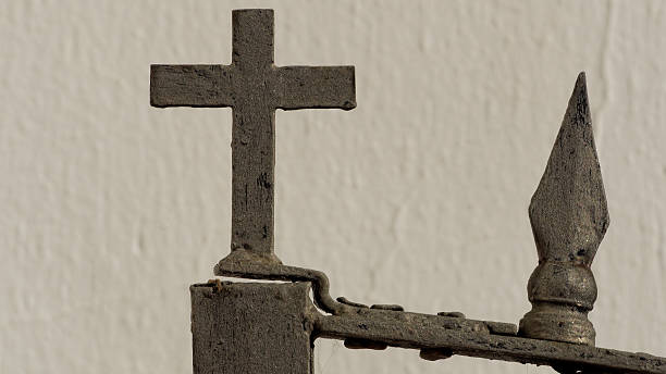 istock Christians cross from Spanish church gate 515516563